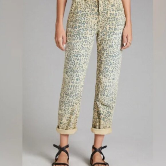 Anthro Pilcro and The Letterpress The Wanderer Relaxed Jeans Animal Print size29 - Picture 1 of 10